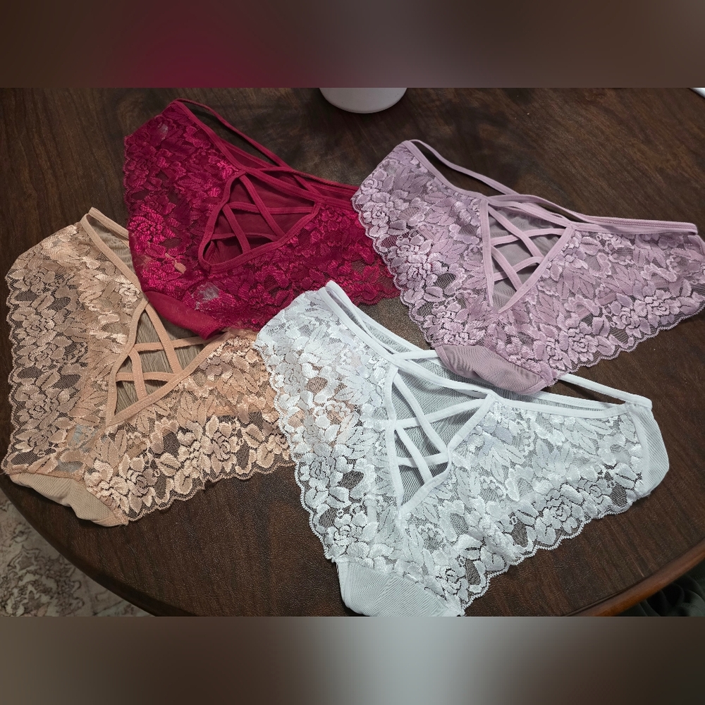 Lace Trim Women's Panties - Set of 4 Size 1x NWOT - Picture 2 of 4